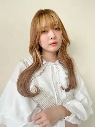 ロング Happiness王寺所属・髪質改善カラー 🫧萩原のヘアスタイル