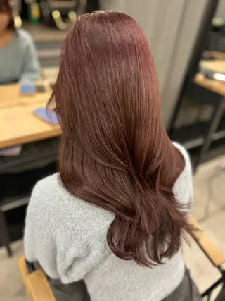 ロング 女性らしいモテヘア 韓国ヘアhikariのヘアスタイル