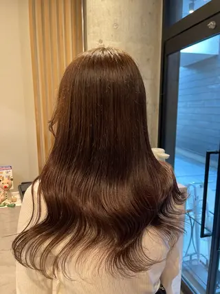 ロング カラー 愛莉/ラベンダー/ ベージュ/ブラウンのヘアスタイル