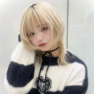 ミディアム ハイトーン×エクステ 💞くるみのヘアスタイル