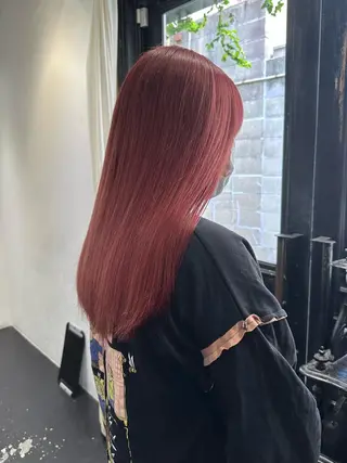 セミロング カラー REAL 心斎橋所属・ブリーチ/ベージュ /ピンク🦋ナツミのヘアスタイル