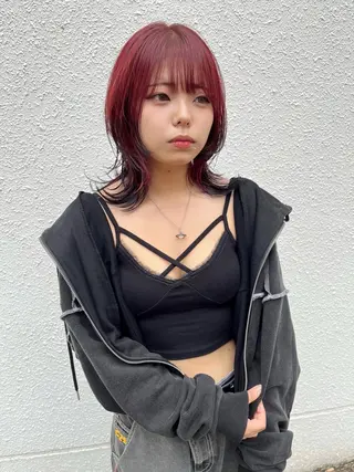 ミディアム カラー 尾崎隼大 レイヤー/韓国ヘアのヘアスタイル