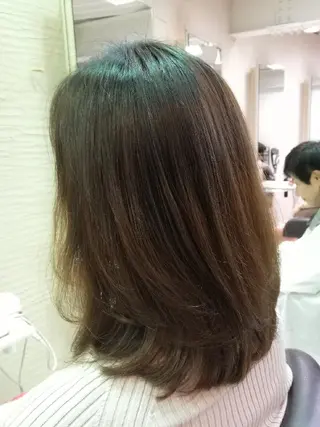 ミディアム YASUHIRO グレージュ/メンズのヘアスタイル