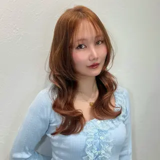 セミロング HACHI美容室 韓国ヘア　AKARIのヘアスタイル