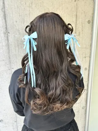 ロング ヘアアレンジ 💎透明感カラー💎 bAteAu あまねのヘアスタイル