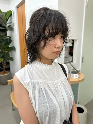 ミディアム パーマ ボブ/レイヤー/ケア パーマ/リュウタのヘアスタイル
