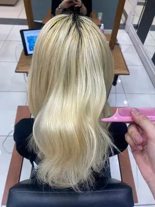 ロング カラー ブリーチ🫧艶カラー レイヤー韓国ヘアのヘアスタイル