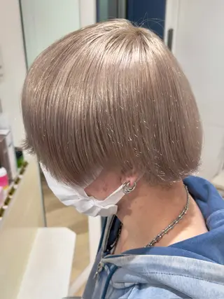 ミディアム カラー 新宿/レイヤー/ ブリーチ/西川翔真のヘアスタイル