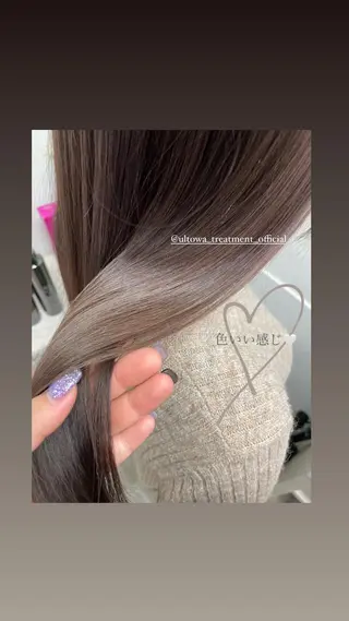 ロング カラー 韓国ヘア🤍髪質改善 🇰🇷AKANEのヘアスタイル