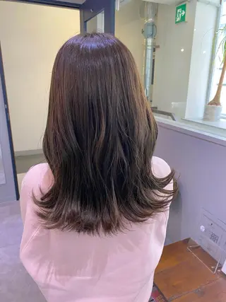 ミディアム カラー きよはらちさき🍑 柔らかカラー🌱🫧のヘアスタイル