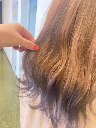 セミロング カラー aile TotalBeautySalon 生駒店所属・むらい ゆいのヘアスタイル