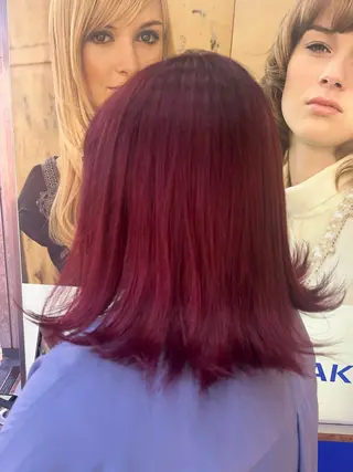 セミロング カラー 荒井 海音のヘアスタイル
