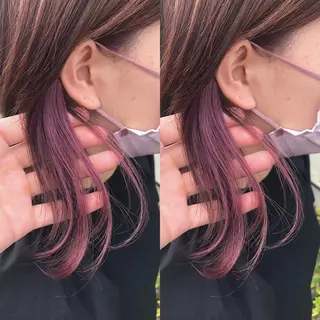 ミディアム カラー 堀口 彩佳のヘアスタイル