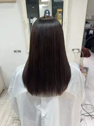 セミロング 🫧ブリーチなし 透明感カラーゆん🫧のヘアスタイル