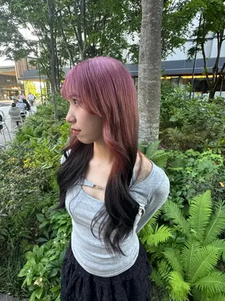 ロング カラー ユウ✩.*˚/メンズ ハイトーン/カラーのヘアスタイル