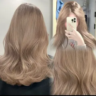 カラー ユイ☆ハイトーン ☆ブリーチデザインのヘアスタイル