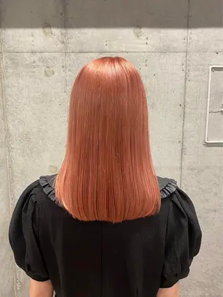 セミロング カラー hina💟 透明感カラーのヘアスタイル