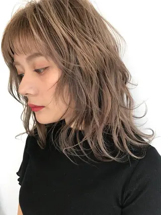 ミディアム カラー ness ネスのヘアスタイル
