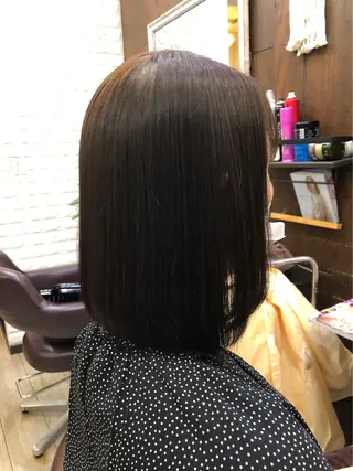 ミディアム giraffe hair works所属・縮毛矯正モデル募集 新海淳子のヘアスタイル