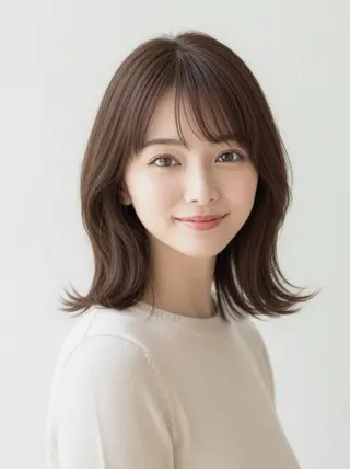 ミディアム Ere by Bonheur所属・梅田/ツヤ髪レイヤー Maiのヘアスタイル