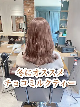 セミロング カラー 艶髪カラー 渡辺岳也のヘアスタイル