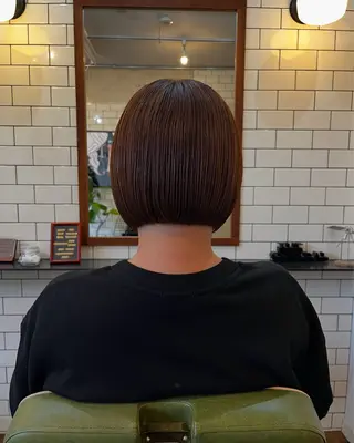 ショート カラー 丸みショート🌙 タッセルボブ/井上翔のヘアスタイル