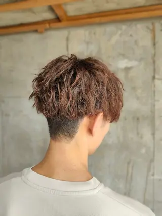 カラー パーマ メンズ 窪田 欣恭のヘアスタイル