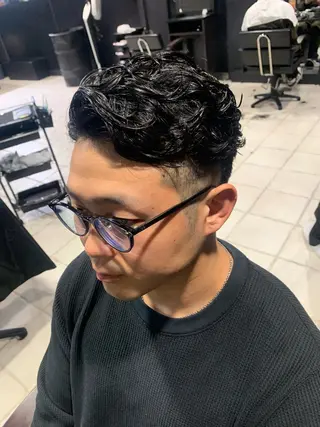 ショート メンズ メンズパーマ/難波/ 心斎橋　室園亮佑のヘアスタイル