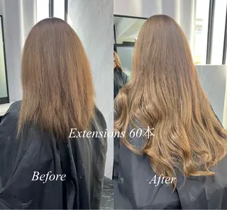 ロング カラー シールエクステ特化 ハイトーン、NANAのヘアスタイル