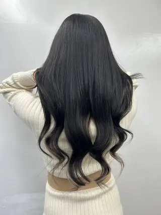 ロング カラー alpha. カラーエクステ下妻のヘアスタイル