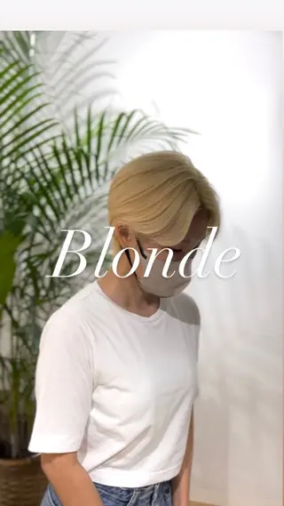 ショート カラー hair studio Zen所属・Kensho 京都駅 ケアブリーチのヘアスタイル