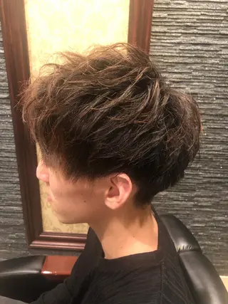 ミディアム ✨メンズカット 無料‼️✨土尾快斗のヘアスタイル