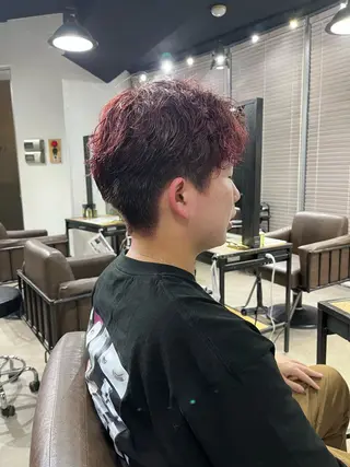 メンズ ブリーチ✨ハイライト 透明感カラー/アヤノのヘアスタイル