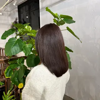 セミロング カラー 植村 海音のヘアスタイル