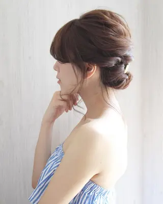 ミディアム カラー ヘアアレンジ 🧡Watanabe Rio🧡のヘアスタイル