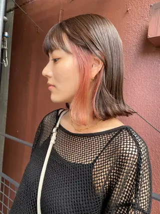 ミディアム カラー 京都美容師 塩のヘアスタイル