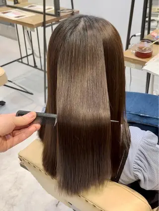 ロング 縮毛矯正/髪質改善/ 斉藤春のヘアスタイル