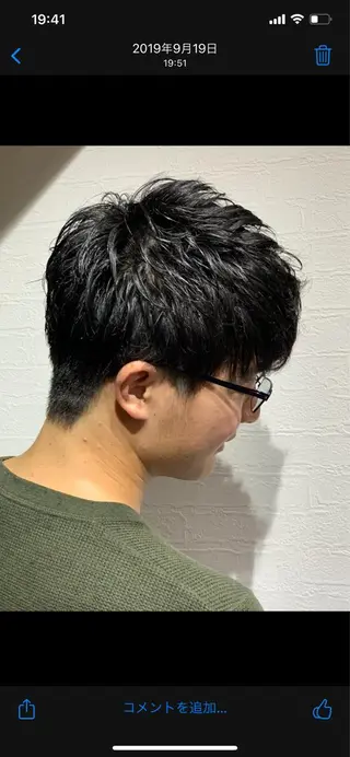 ショート パーマ メンズ ささき まさとのヘアスタイル