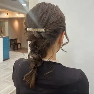 ミディアム ヘアアレンジ 🫧tomoka 透明感カラー🫧のヘアスタイル