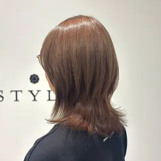 セミロング 艶カラー💟アレンジ すなおのヘアスタイル