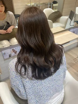 セミロング カラー 塩谷黎✨ブリーチ無W カラーメンズパーマ✨のヘアスタイル