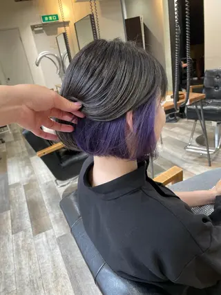 ミディアム カラー ACROあべの店所属・艶カラー/インナー /グラデ/大西小百合のヘアスタイル