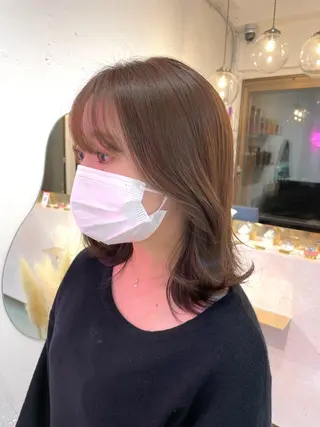 ミディアム カラー タンバルモリ/ タッセルボブ/神山のヘアスタイル