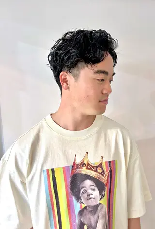 ショート パーマ メンズ メンズパーマ ジンのヘアスタイル