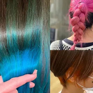 ミディアム ヘアアレンジ FRAME+spa&hair roomなんば駅前店所属・🌸MAYU🌸 ハイトーン➕レイヤーのヘアスタイル