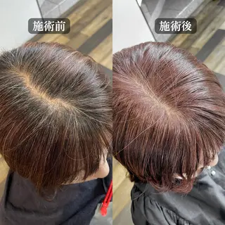 ショート カラー 白髪ぼかし ハイライト専門/大嶋のヘアスタイル