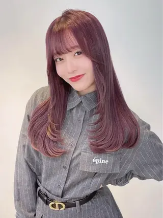 ロング 艶カラー🩵中久保 舞優🩵のヘアスタイル