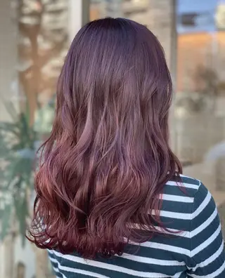 カラー セミロング ☆Lotus船橋店 ヒヤマ　サキ　☆のヘアスタイル
