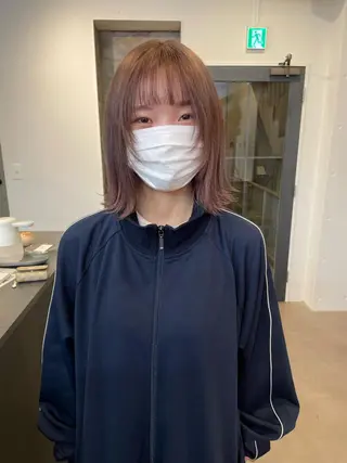 ミディアム カラー 原 菜帆のヘアスタイル