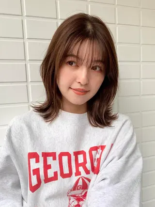 ミディアム カラー conne&riri所属・MAYU 💚森下のヘアスタイル